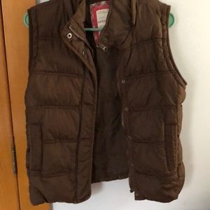 Brown Teens Puffer Vest